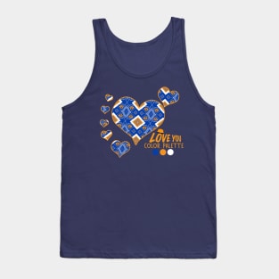 Love Flower Geometric Blue Colorful #3 Tank Top